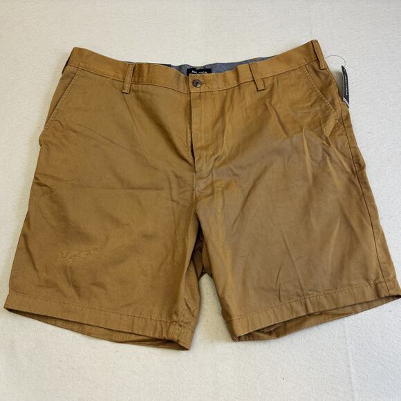 Nautica Deck Shorts Mens 40x8.5 Brown Classic Fit Normcore Gorpcore Classiccore - Picture 1 of 8